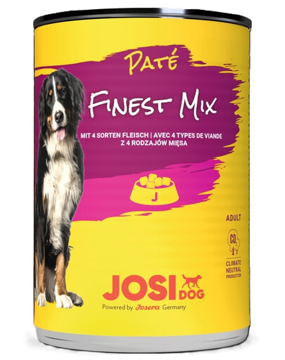 JOSERA JosiDog Pate Finest Mix 800g 5 skirtingų rūšių mėsos paštetas šunims