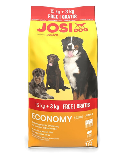 JosiDog Economy dla  psów o normalnej aktywności 15kg + 3kg gratis