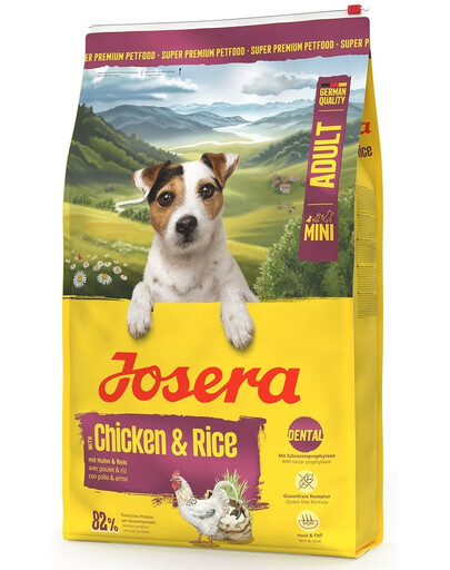 JOSERA Mini Adult Chicken and Rice 2x10kg be glitimo maistas mažų veislių šunims
