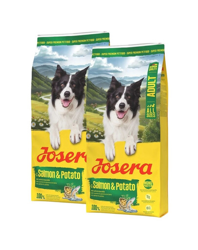 JOSERA Salmon and Potato Adult 2x12,5kg be grūdų maistas šunims, turintiems jautrią skrandį