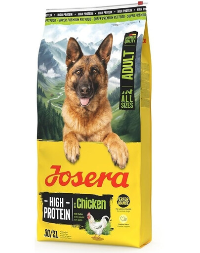 JOSERA High Protein Adult Chicken 12,5kg didelės energijos maistas sportiniams šunims + 2x900g maisto NEMOKAMAI