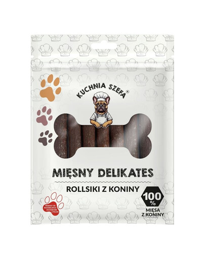 Mięsny Delikates Rollsy z Koniny 50 szt. przysmaki dla psów