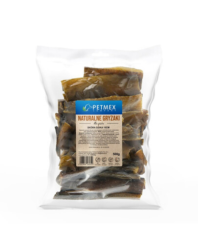 PETMEX Šernų oda 15cm 500g natūralus kramtomasis daiktas šunims