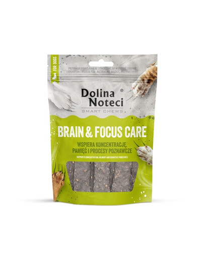 DOLINA NOTECI Smart Chews Brain & Focus Care 100g kognityvinių funkcijų palaikymas, džiovinti skanėstai šunims