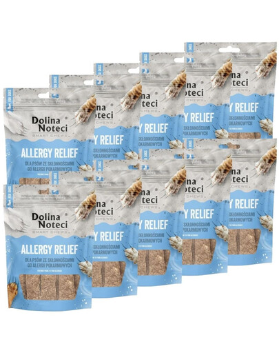 DOLINA NOTECI Smart Chews Allergy Relief 10x100g alergijų palengvinimas, džiovinti skanėstai šunims