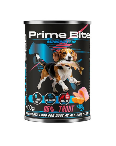 GAME DOG Prime Bite Upėtakis su batatais 400g šlapias maistas šunims visiems amžiams