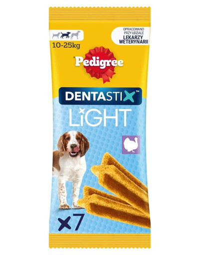 PEDIGREE Dentastix Light Dental Chews M 7 vnt. dantų skanėstai vidutinio dydžio šunims
