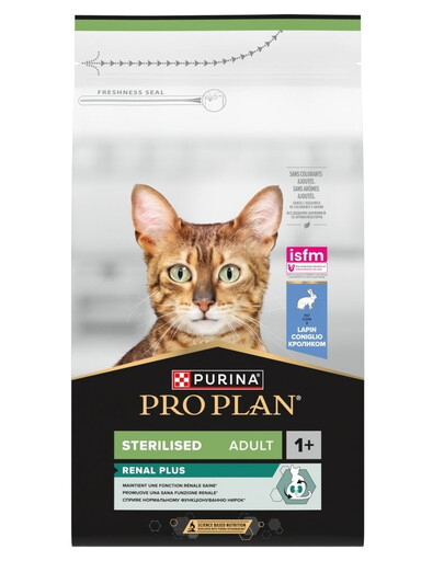 PURINA PRO PLAN Sterilised Renal Plus Turtinga su triušiu 1,5 kg sausa maistas katėms po sterilizacijos
