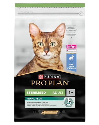PURINA PRO PLAN Sterilised Renal Plus Turtinga su triušiu 10 kg sausa maistas katėms po sterilizacijos