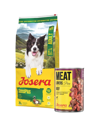 JOSERA SensiPlus 12,5kg skirta šunims su jautria virškinimo sistema + 800 g skardinė NEMOKAMAI