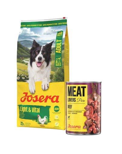 JOSERA Light Vital 12,5kg šunims, padedanti kontroliuoti svorį + 800 g skardinė NEMOKAMAI