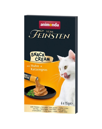 ANIMONDA Vom Feinsten Snack Cream su vištiena ir katžole 6x15g kreminė užkanda katėms