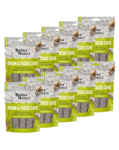 DOLINA NOTECI Smart Chews Brain & Focus Care 10x100g smegenų ir dėmesio funkcijų palaikymas, džiovinti skanėstai šunims