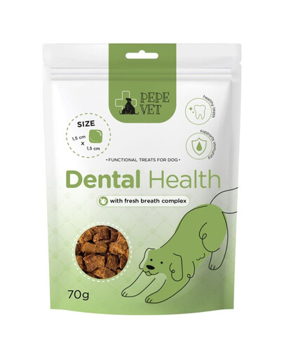 PAKA ZWIERZAKA PEPE Vet Funkciniai skanėstai Dental Health 70g skanėstai sveikiems šunų dantims