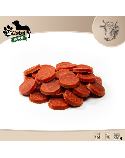 MR. PRETZEL Talarki iš jautienos 500g skanėstas šuniui
