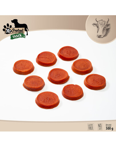 MR. PRETZEL Talarki iš jautienos 500g skanėstas šuniui