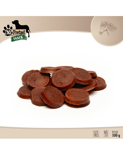 MR. PRETZEL Talarki su žirgu 500g skanėstas šuniui