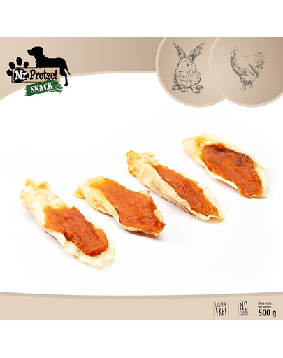 MR. PRETZEL Triušio ausis su vištiena 500g skanėstas šuniui
