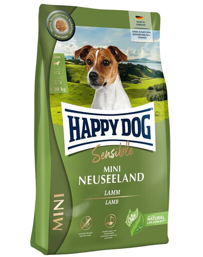 HAPPY DOG Sensible Mini Nowa Zelandia 2x4 kg avienos sausas šunų ėdalas