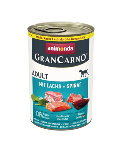 ANIMONDA GranCarno Adult lašiša ir špinatai 24×400 g