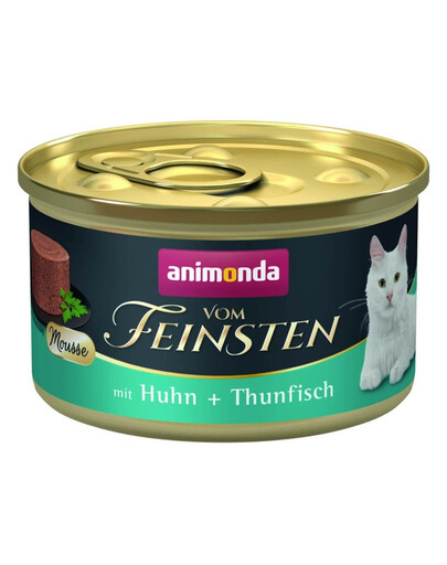 ANIMONDA Vom Feinsten Mousse su vištiena ir tuniku, 6 x 85 g kačių maisto