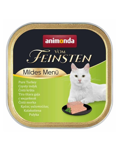 ANIMONDA Vom Feinsten Mild Menu kalakutiena, paštetas katėms 24×100 g