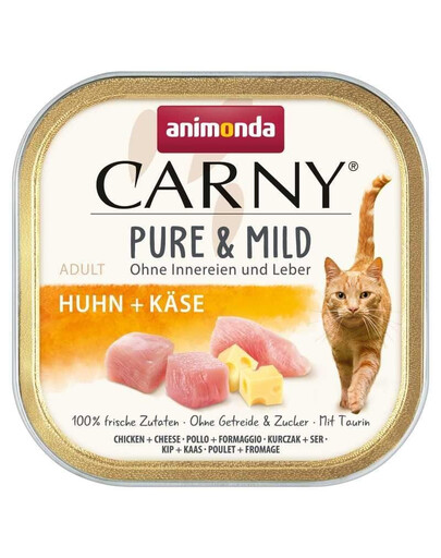 ANIMONDA Carny Pure & Mild Vištiena ir sūris 24x100g šlapias kačių maistas