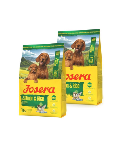 JOSERA Mother and Puppy Salmon with Rice 2x3kg šuniukams, nėščioms ir maitinančioms kalėms