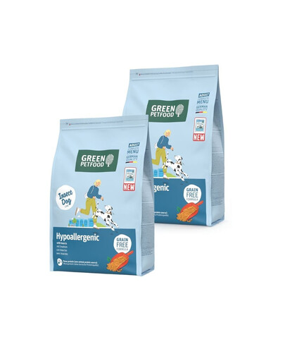GREEN PETFOOD InsectDog Hypoallergenic 2x3kg Šunims skirtas be grūdų maistas su vabzdžių baltymais