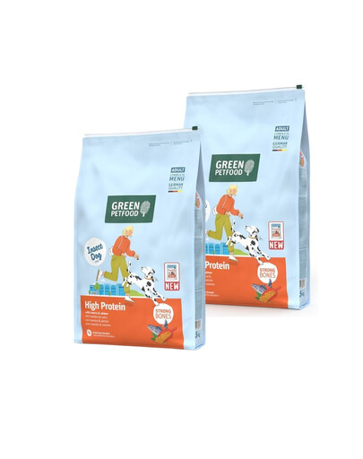 GREEN PETFOOD InsectDog with Salmon High Protein 2x7,5kg su vabzdžių baltymais ir lašiša aktyviems šunims