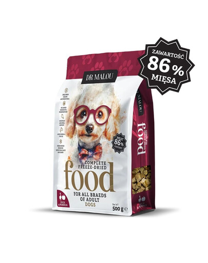 DR MALOU Liofilizuotas maistas Antis su moliūgu 2x500 g – sausas šunų maistas