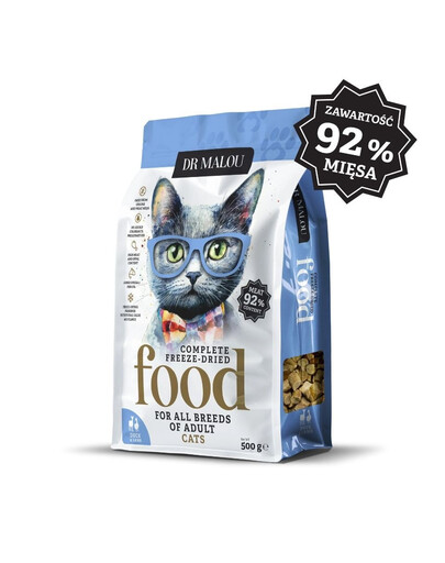 DR MALOU Liofilizuotas maistas „Antis su ėriena“ 2x500 g – sausas maistas katėms