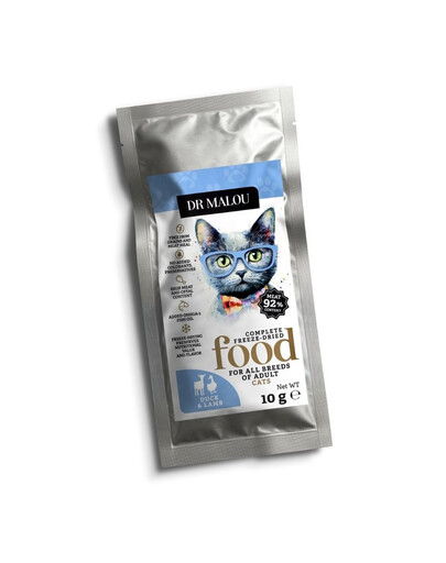 DR MALOU Liofilizuotas maistas „Antis su ėriena“ 2x10 g – sausas maistas katėms