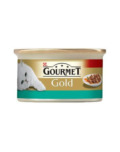 GOURMET Gold Lašiša ir vištiena kačių maisto padaže, 24 x 85 g
