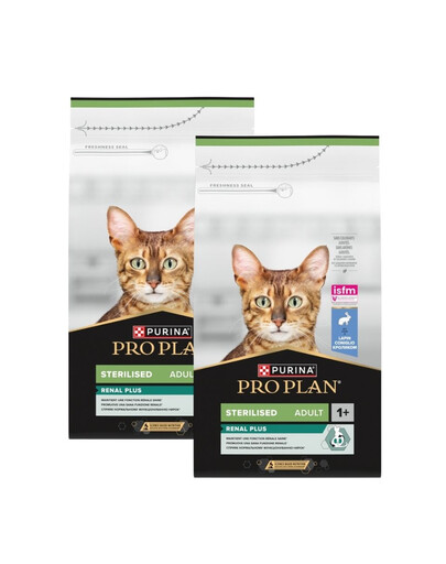 PURINA PRO PLAN Sterilised Renal Plus Turtinga su triušiu 2x1,5 kg sausa maistas katėms po sterilizacijos