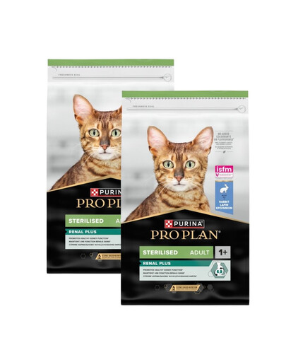 PURINA PRO PLAN Sterilised Renal Plus Turtinga su triušiu 2x10 kg sausa maistas katėms po sterilizacijos