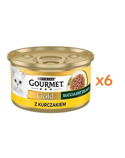 GOURMET Gold Adult Succulent Delights su vištiena 6x85g