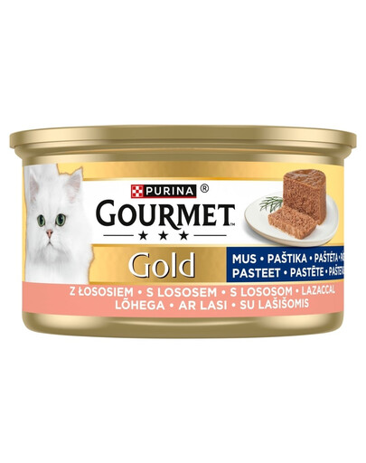 GOURMET Gold su lašiša 24x85g šlapias maistas katėms