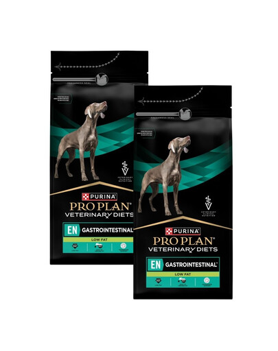 PURINA PRO PLAN Veterinary Diets Canine EN Gastrointestinal Low Fat 2x11 kg sausa maistas šunims su virškinimo problemomis