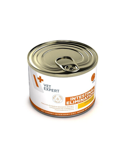 VET EXPERT Veterinary Diet Dog Intestinal Elimination Low Fat 200g indyk, lekkostrawna mokra karma dla psów z zaburzeniami trawiennymi