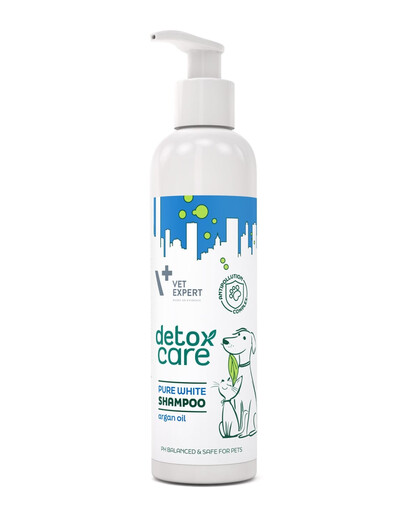VET EXPER Detox Care Pure White Shampoo 250 ml szampon dla psów i kotów o jasnej sierści