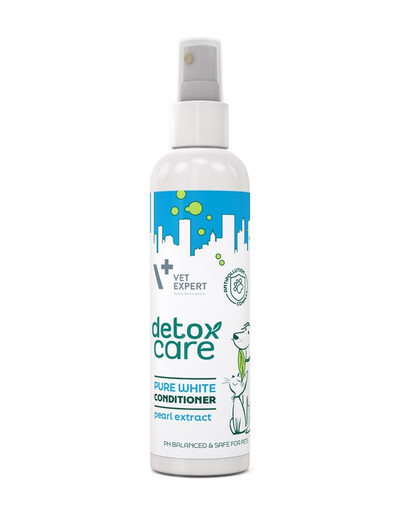 VET EXPER Detox Care Pure White Conditioner 150 ml odżywka bez spłukiwania dla psów i kotów o jasnej sierści
