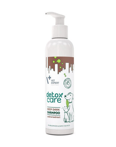 VET EXPERT Detox Care Deep Dark Shampoo 250 ml szampon dla psów i kotów o ciemnym ubarwieniu sierści