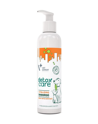 VET EXPERT Detox Care Vitalizing Shampoo 250 ml szampon dla psów i kotów także z matową sierścią