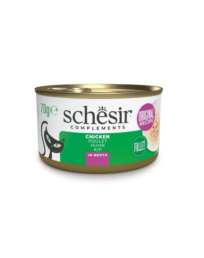 SCHESIR Vištiena su ryžiais katėms skirtame sultinyje, 6 x 70 g