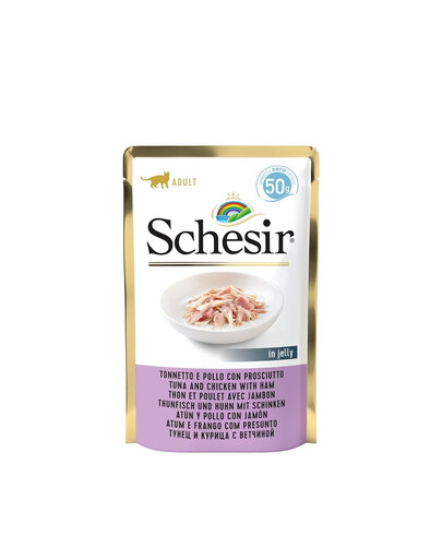 SCHESIR Tunžuvė su vištiena ir kumpiu, 6 x 50 g