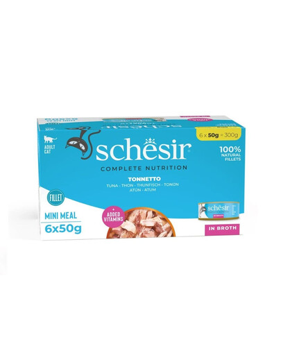 SCHESIR Tunas sultinyje katėms 36x50 g