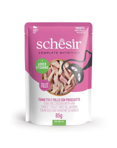 SCHESIR Kačių rinkinys, 4 skonių mišinys, 12 x 85 g