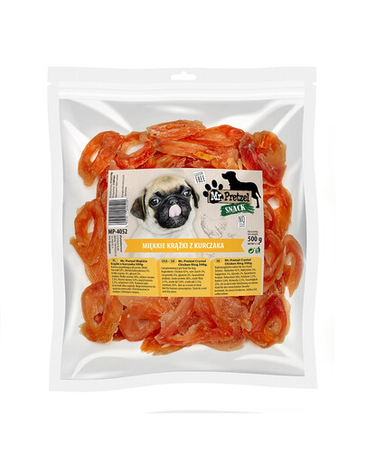 MR. PRETZEL Minkšti vištienos žiedai 500g skanėstas šuniui