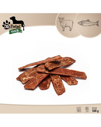 MR. PRETZEL Filet iš avienos ir žuvies 500g skanėstas šuniui